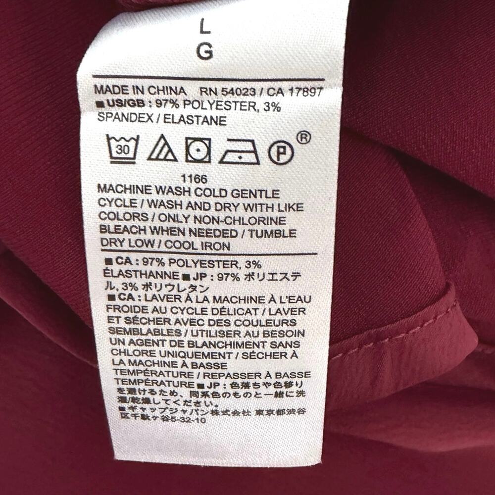 NWT Banana Republic outlet burgundy slip dress size large - Picture 8 of 9